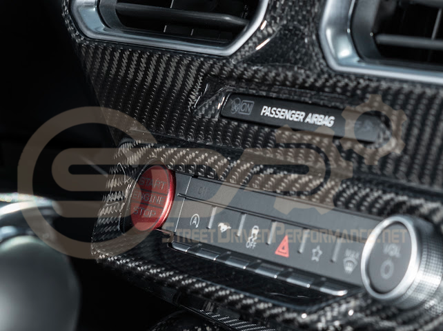 2024-UP FORD MUSTANG S650 | CARBON FIBER SINGLE SCREEN AC CONTROL CENTER SURROUNDING INTERIOR TRIM COVER